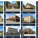 A diverse real estate portfolio showcasing residential, commercial, and industrial properties in different geographic locations. The image should convey financial security and growth.