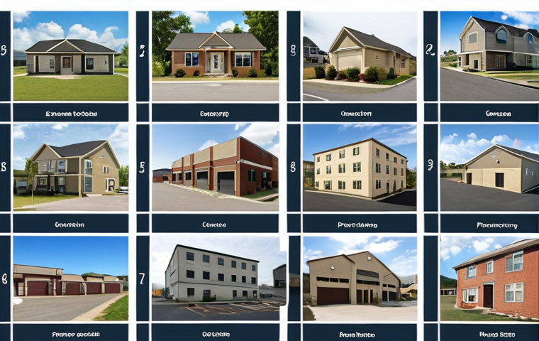 A diverse real estate portfolio showcasing residential, commercial, and industrial properties in different geographic locations. The image should convey financial security and growth.