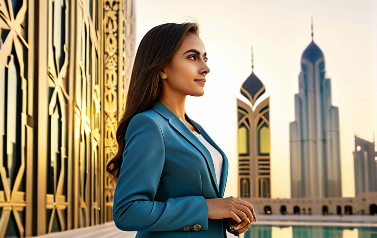 Modern Architect**

"A professional female architect, fully clothed in a modest and stylish business attire (pantsuit), standing confidently in front of a modern architectural building with intricate geometric designs reflecting Islamic art principles, bathed in soft golden hour light, Dubai skyline in the blurred background, perfect anatomy, well-formed hands, proper finger count, natural pose, safe for work, appropriate content, professional, modest, family-friendly."

**
