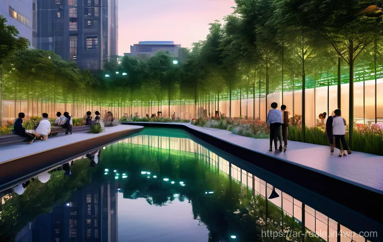 부동산 투자 및 관련 기술 혁신 - Smart City Oasis: Future Living & Community**

"A panoramic view of a sophisticated smart city at su...