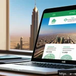 부동산 투자와 디지털 트랜스포메이션 - A vibrant digital real estate platform interface displayed on a sleek modern laptop screen, showing ...