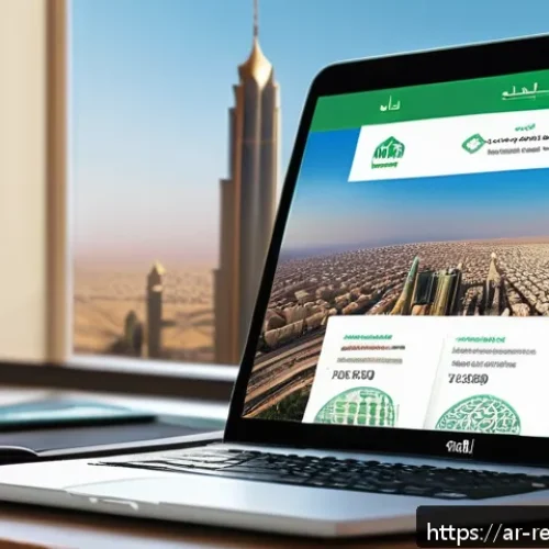 부동산 투자와 디지털 트랜스포메이션 - A vibrant digital real estate platform interface displayed on a sleek modern laptop screen, showing ...