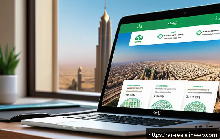 부동산 투자와 디지털 트랜스포메이션 - A vibrant digital real estate platform interface displayed on a sleek modern laptop screen, showing ...